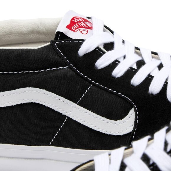 Vans Vault Og Sk8-Mid Lx Mens 5.0 Black Canvas and Suede Skate VNOA4BVCBA2 - Picture 3 of 5